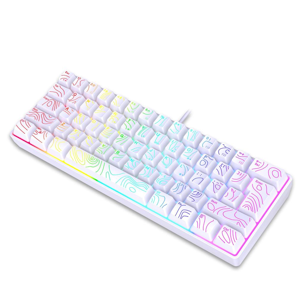 K401 מקלדת גיימינג קומפקטית 61 מקשים RGB