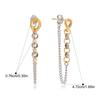 Yori Chain Tassel Tassel Long Chain Earrings 18K Golden PVD Plated Texture Metal Daily Waterproof Jewelry Accessories