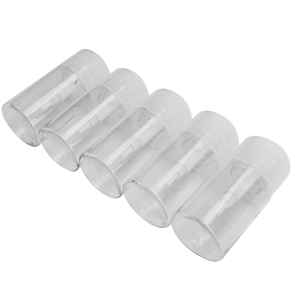5Pcs 100ml Cosmetic Empty Bottle Cleansing Plastic Liquid Press Pump Refillable Bottles