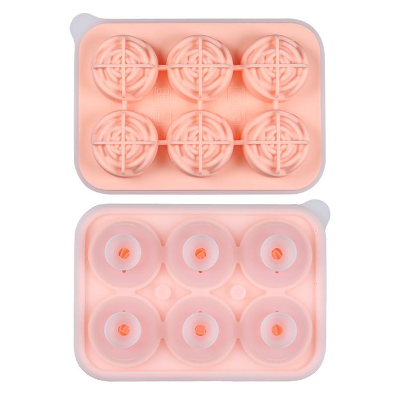3D Rose Ice Molds 2.5 Inch, Large Ice Cube Trays, Make 4 Giant Cute Flower Shape Ice, Silicone Rubber Fun Big Ice Ball Maker