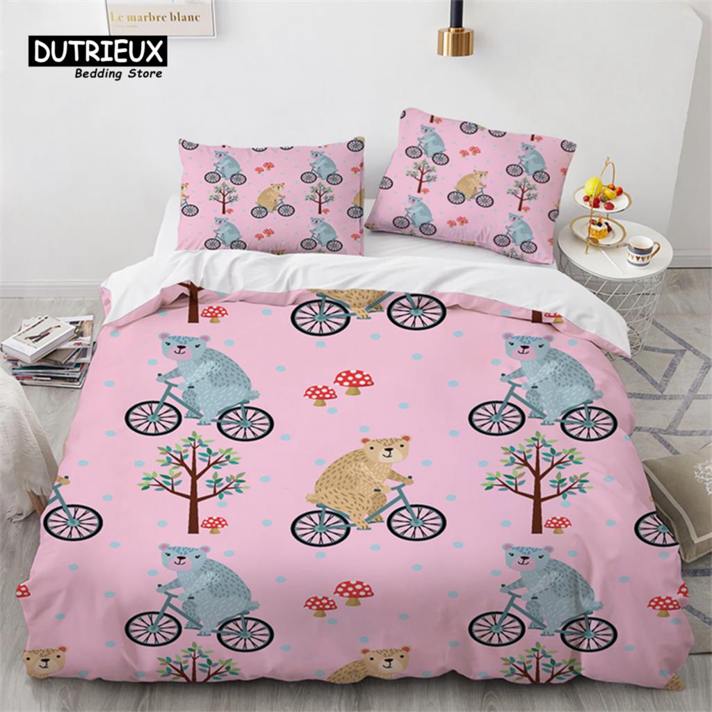 Niedlicher Faultier Bettbezug Einzelbett Cartoon Tier Bettwäsche Set Mikrofaser Floral Blätter Steppdeckenbezug Für Teenager Mädchen Jungen Kawaii Raumdeko