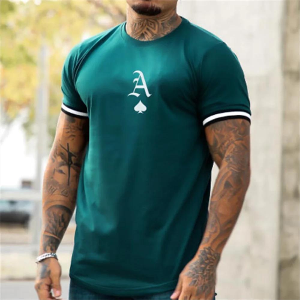 Men's Short Sleeve Crew Neck T-Shirt Trend Retro Hip Hop Style Short Sleeve Y2K Top Top Men's Oversized Men Short Sleeve T-Shirt