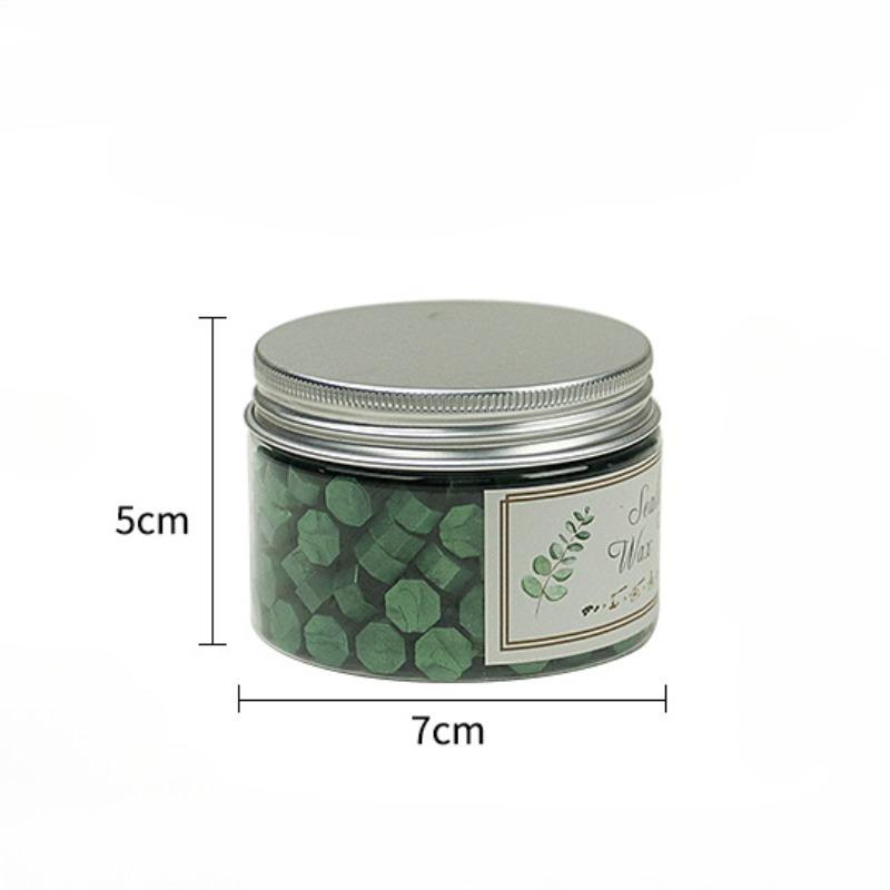 1 Bottle of 200pcs Metallic Red Sealing Wax Beads, Octagon Wax Seal Beads Candles and Melting Spoon for Wax Seal Stamp