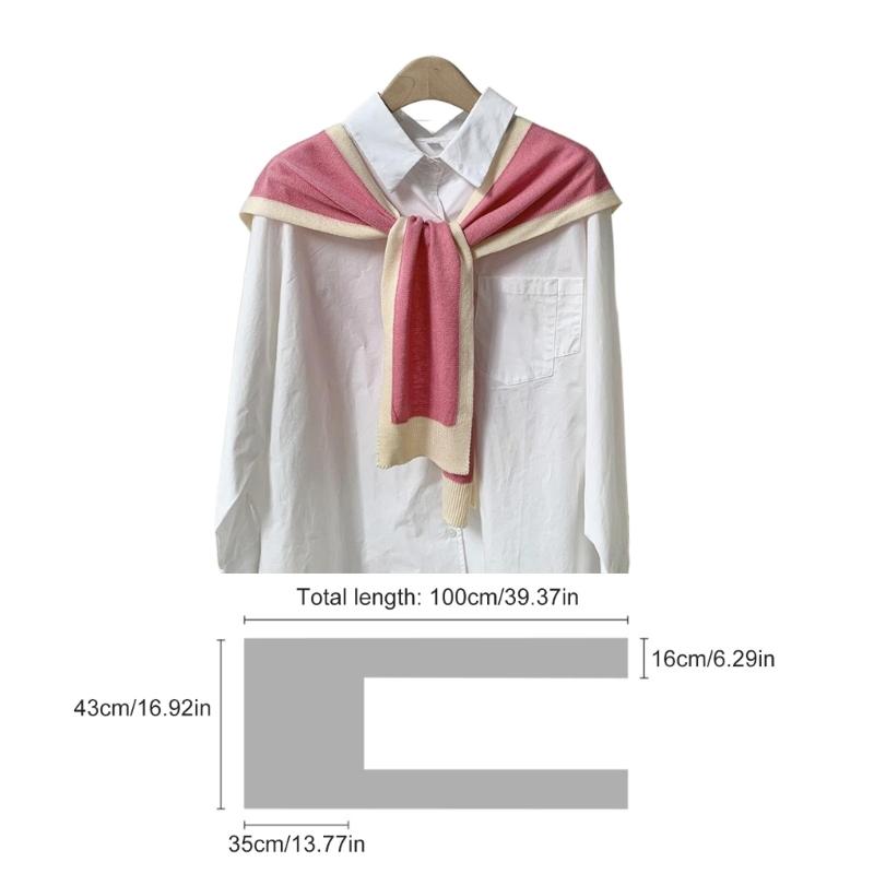 Graceful Scarf Shawl For Women Winter False Collar Scarfs for Women Wrap for Women Shawl Collar Scarf Knitted