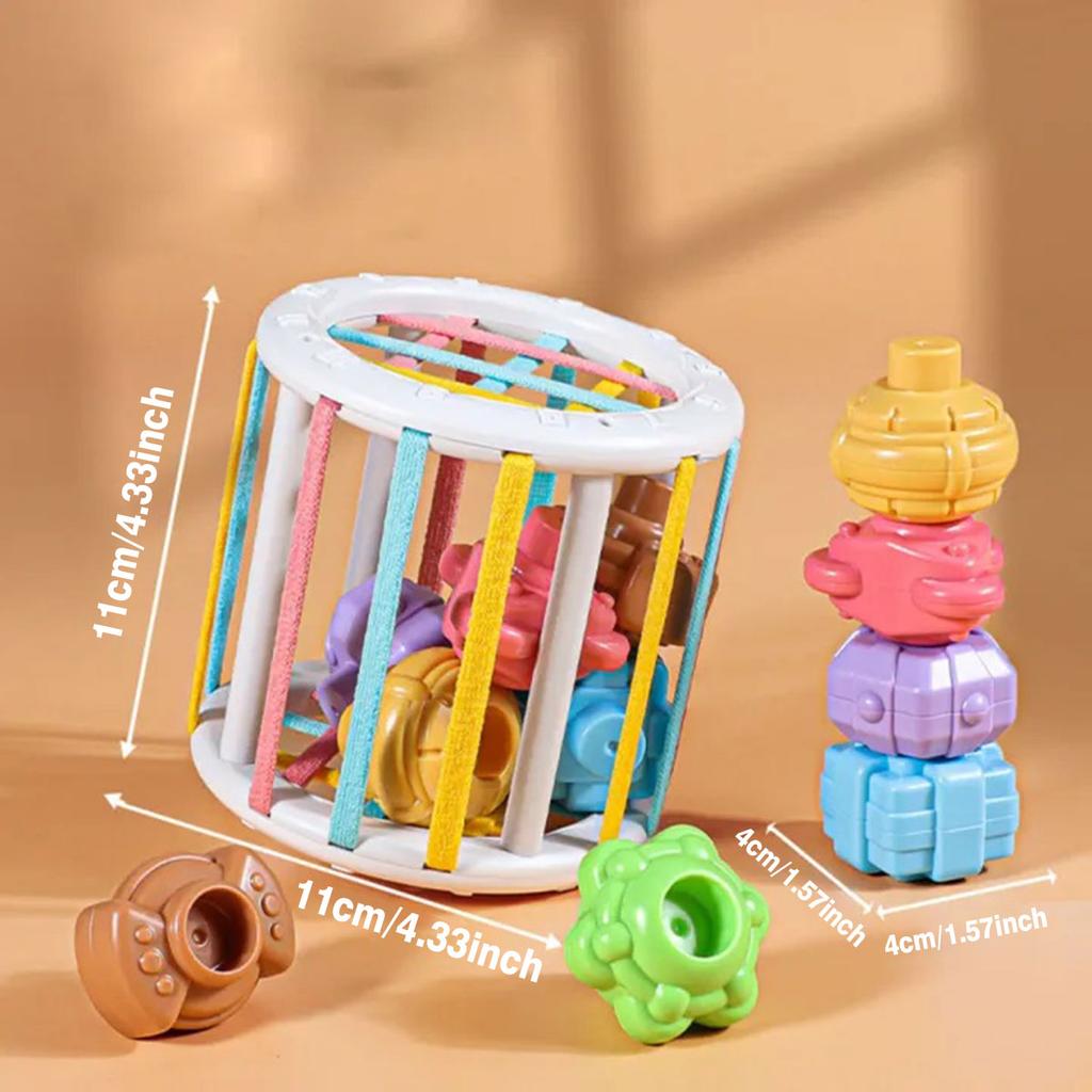 Montessori Baby Toys 18 Months Sensory Development Learning Educational Toys Colorful Blocks Sorting Game For Babies Infant