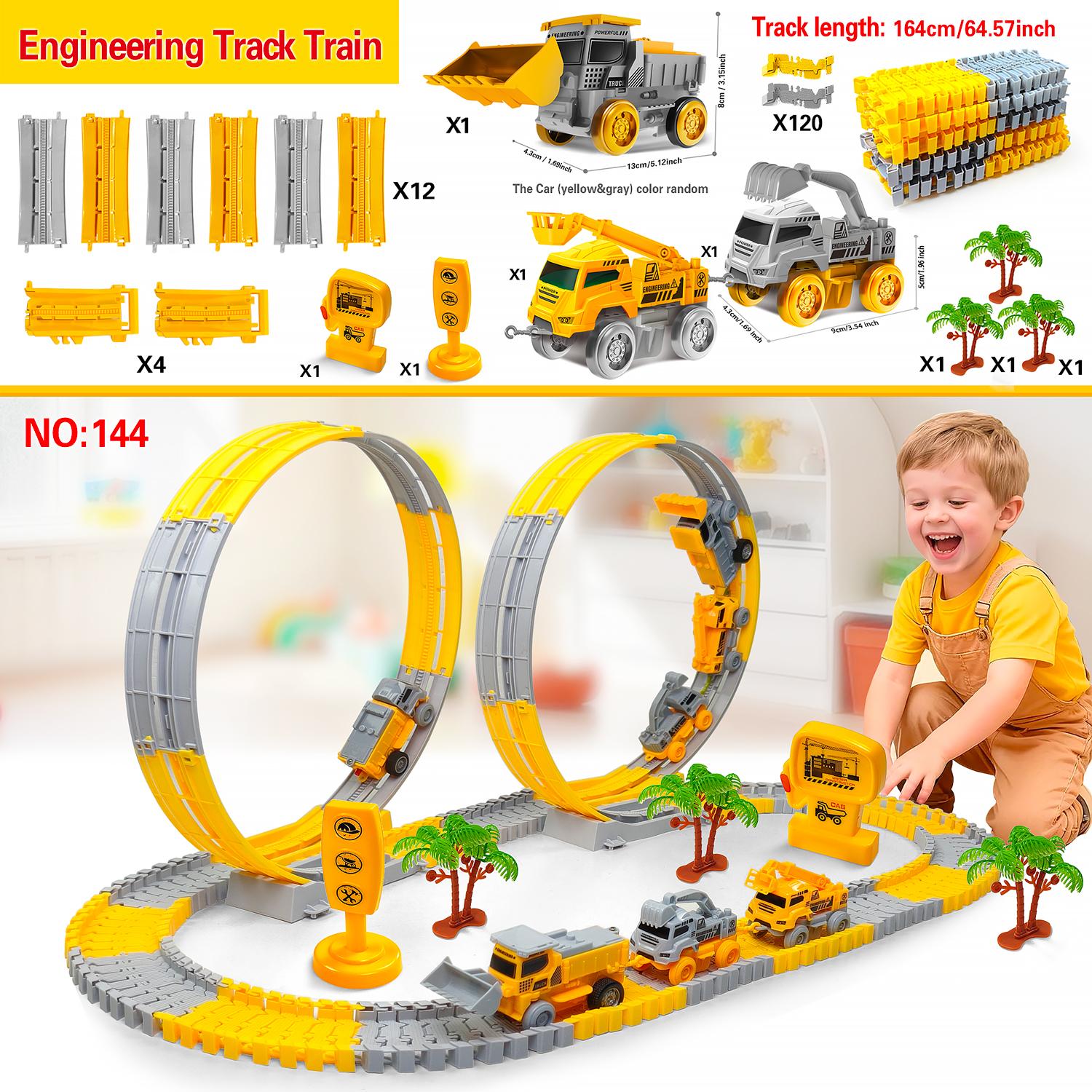Eisenbahnwaggon, Zugspielzeug Unisex Kinder Lernspielzeug, Hochwertiges Spielzeug für Geburtstagsgeschenk für Kinder gray