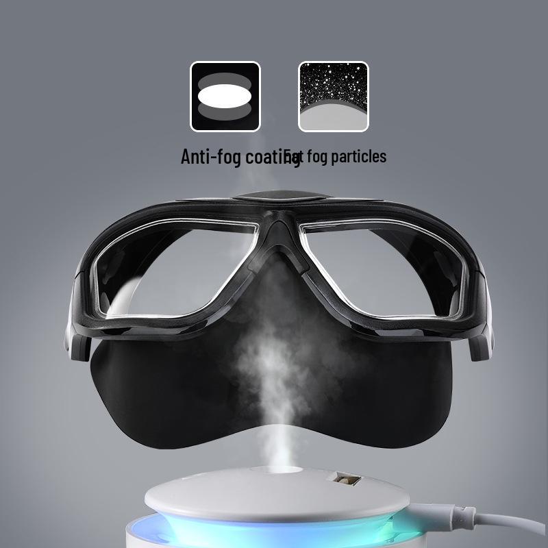 WAVE Professional Anti-Fog Large Frame Full Face Freediving Snorkel Mask