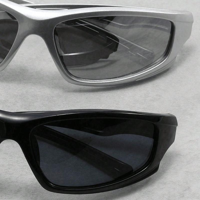 1/2pcs Plastic Y2K Wrap-Around Punk Women Glasses Combination For Cycling Hiking Rave Party Musical Festival Accessories