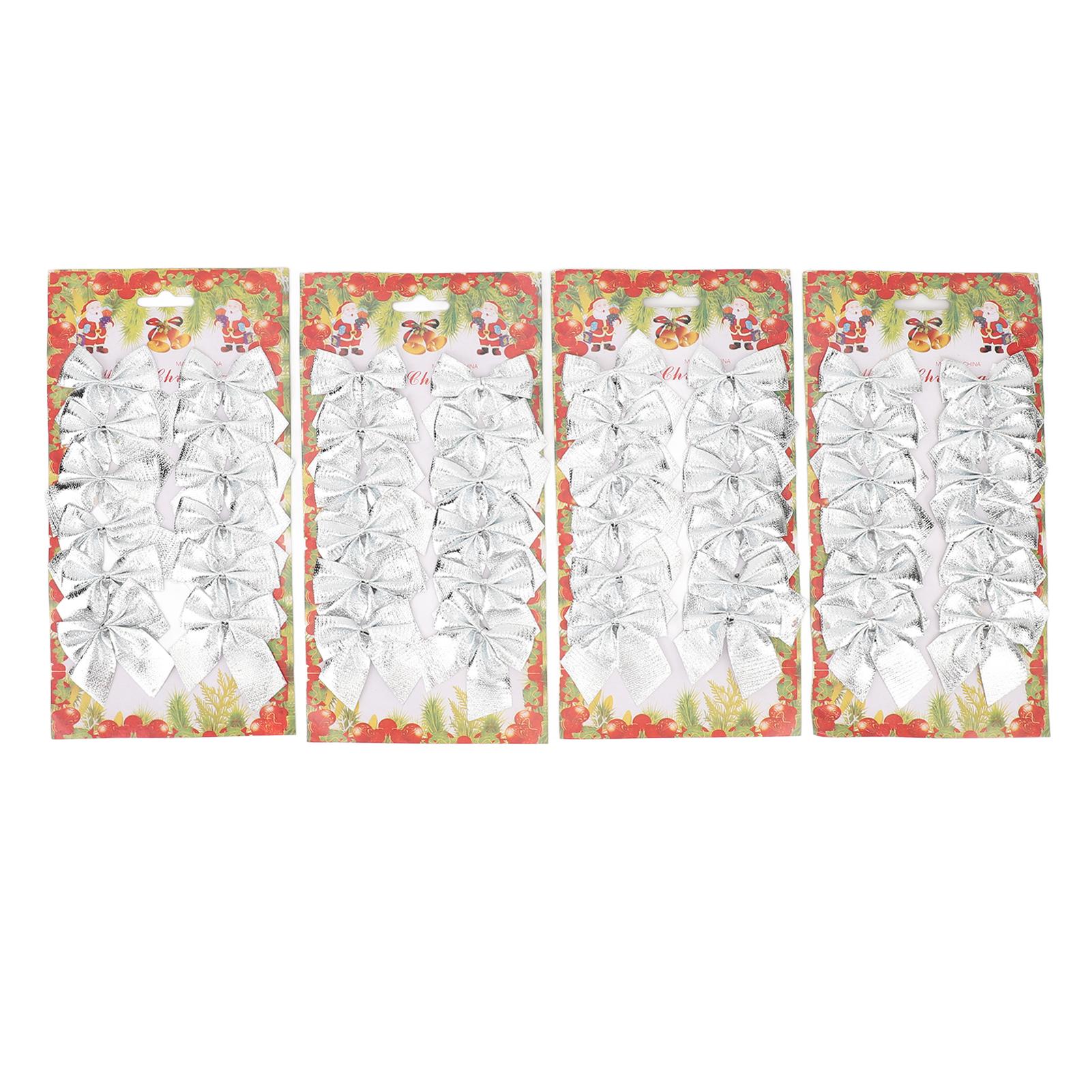 

Xmas Tree Bow Decoration Miniature Xmas Tree Bow Ornament Hanging Xmas Garland Bows For Home Party Xmas Hanging Bow Decor серебряный