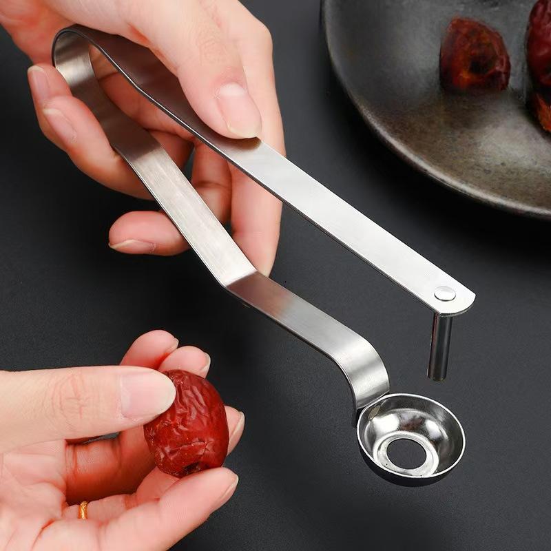 Cherry Core Remover Stainless Steel Multifunctional Jujube Pitting Device Enucleator Household Kitchen Gadget Tools Cool Gadgets