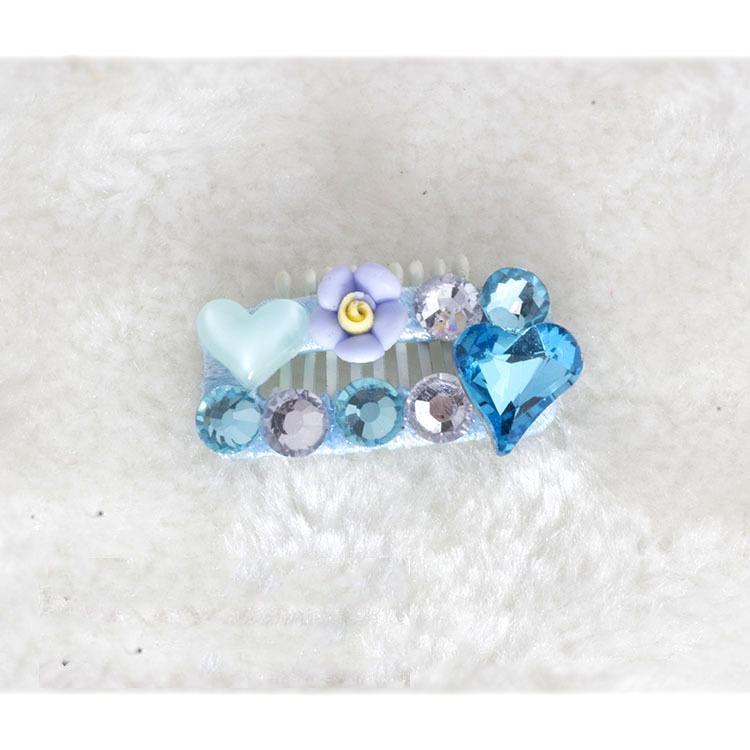 Dream Princess Rhinestone Hair Clip for Yorkshire Terrier & Maltese Puppies - Shiny Pet Accessory