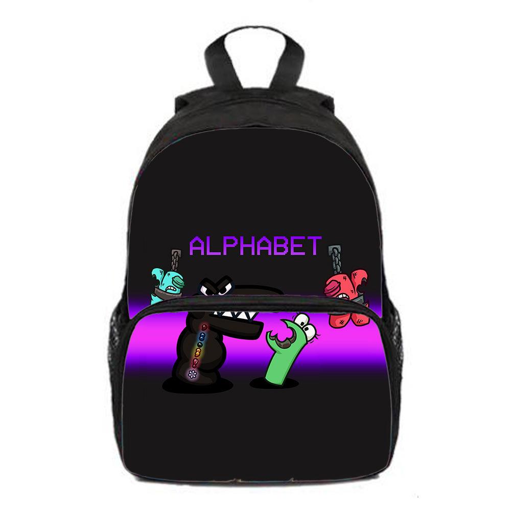 Alphabet Lore Alphabet Legends Backpack, Backpack, Sublimation Printed Outdoor Travel Backpack, Game Peripherals