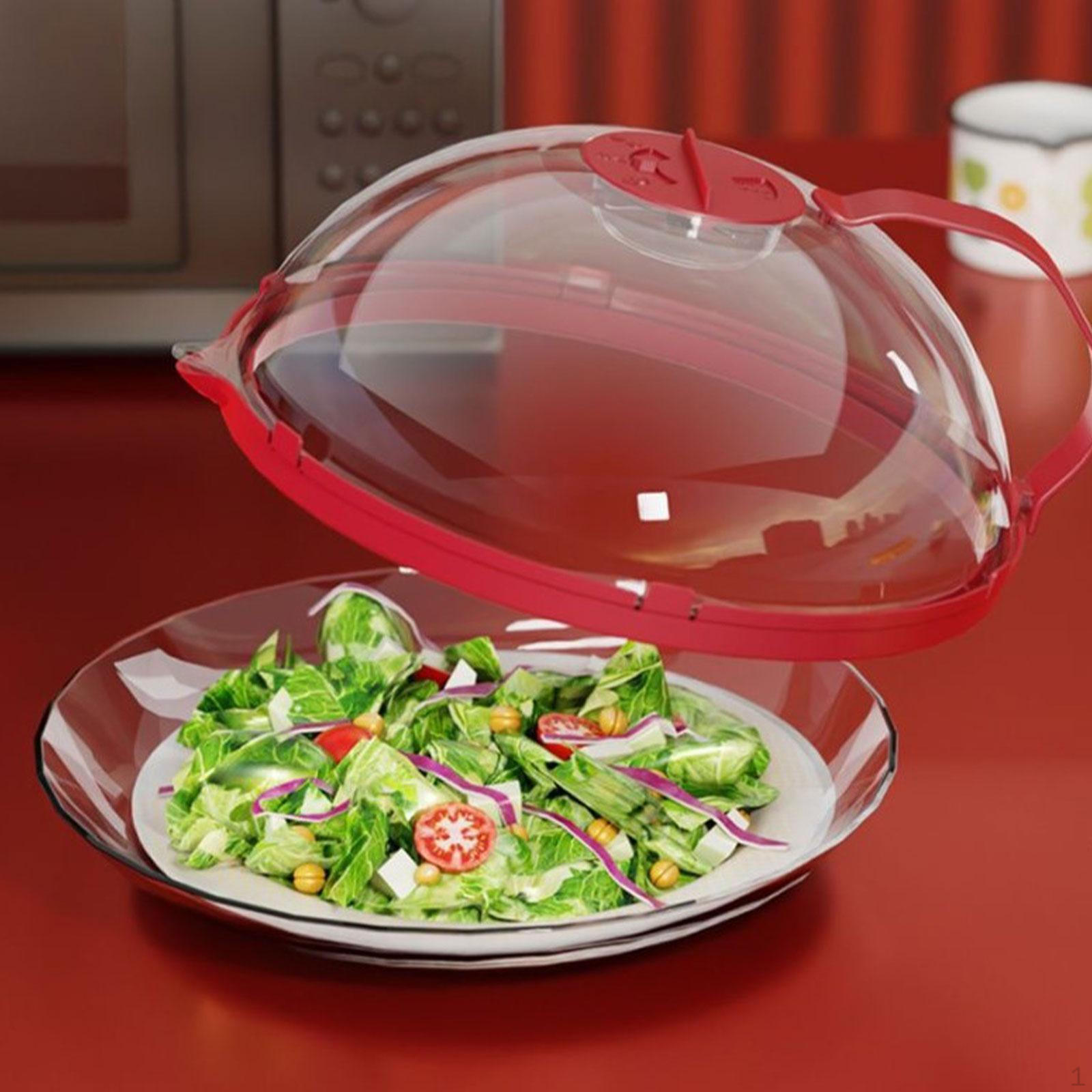 

Защита для микроволновой печи, Крышка для сохранения продуктов на кухне с ручкой, Легко чистить, красный