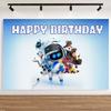 Cartoon ROBOTS Child Birthday Party Decoration Supplies Cup Plate Balloon Tablecloth Banner Photography Background Prop Kid Gift