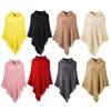 Women Cape Coat Solid Color Tassels Shawl Wrap Sweater Bohemian Style Spring Shawl Coat for Dating