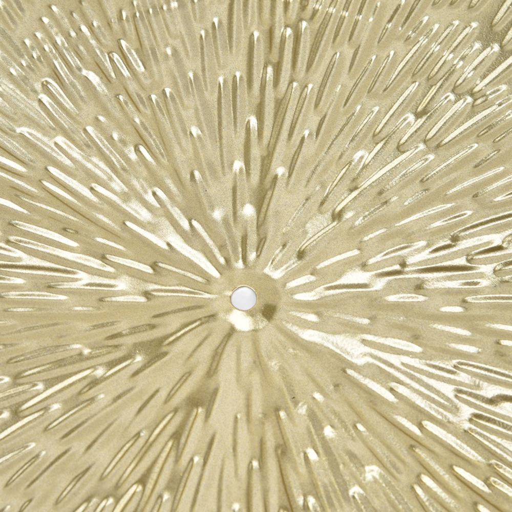 Golden Metal Wall Hanging Iron Circular Wall Ornament Round Iron Wall Art Living Room Wall