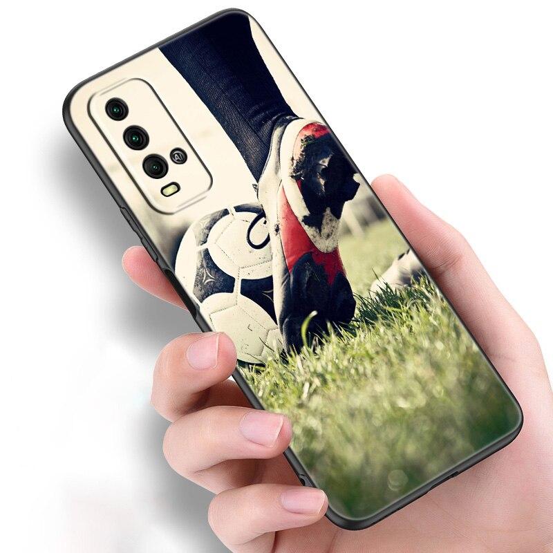 Ogień Piłka nożna Piłka nożna Silikonowe etui na telefon do Xiaomi Redmi Note 11 10 9 8 Pro 11T 10T 10S 9S 8T 9 9A 9C 9T Czarne etui Coque