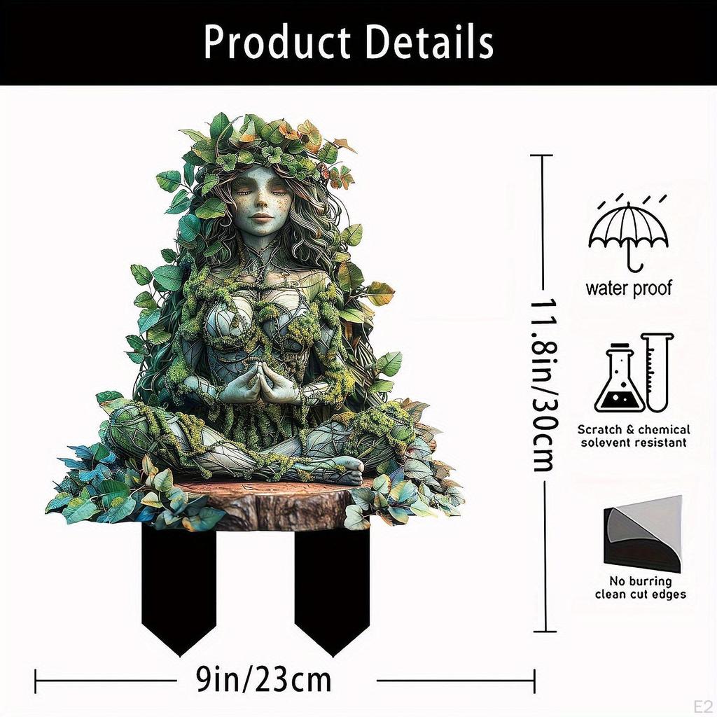 Feengartenstecker, Acryl 2D Hofschild Ornament für Gehweg, Hinterhof Außendekoration