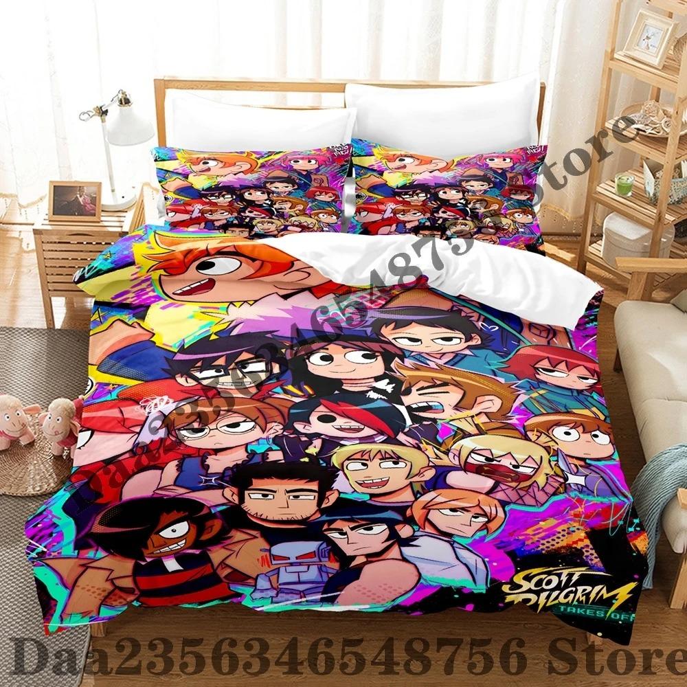 Scott Pilgrim Takes Off Bedding Set Single Twin Full Queen King Size Bed Set Adult Kid Bedroom Duvetcover Sets Bed Sheet Set