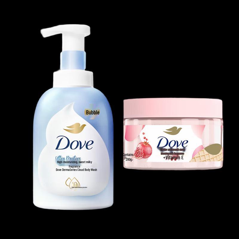 Dove Shower & Scrub Skincare Set
