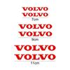 6 ks/sada Dekorativní samolepky na třmeny kol auta Stylingová dekorace Vinylový kryt brzdového třmenu kola auta pro Volvo XC40 XC60 XC90 C30 C70 T8