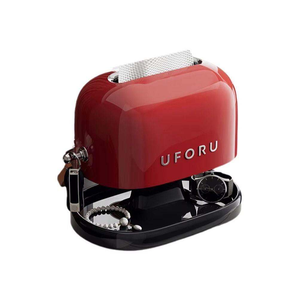 

Double-layer Tissue Box with Storage Tray Watch Organizer Napkin Container Living Room красный