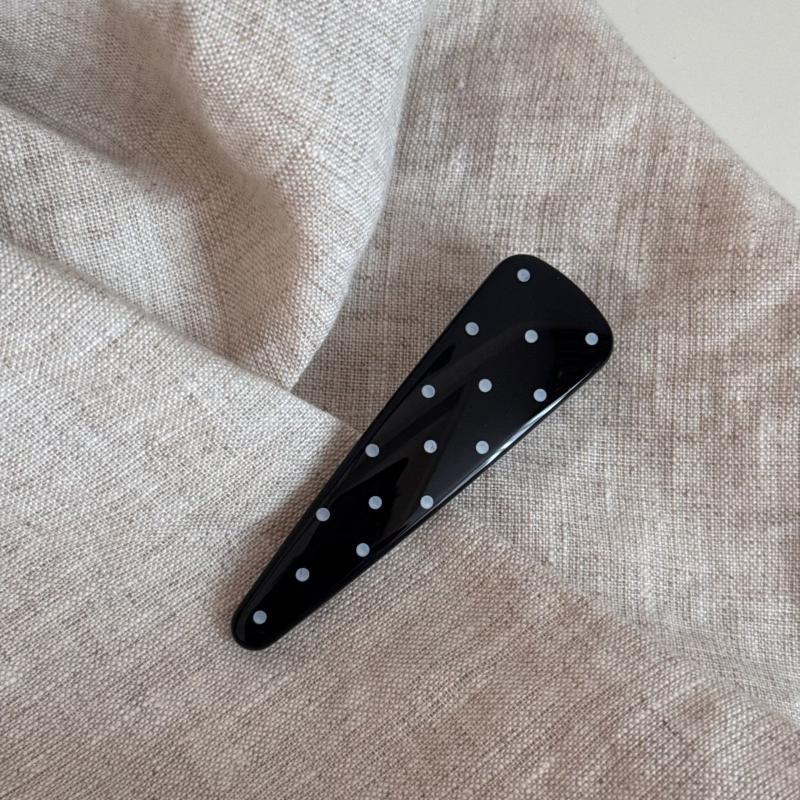 Vintage Polka Dot Hair Barrettes INS Style 7 Colors Acrylic Hair Clips Anti-slip Fashion Hair Accessories for Women Parties
