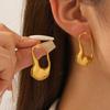 Stainless Steel Simple Irregular Dangle Earrings for Women Ladies Vintage Classic Hollow Stud Earrings Holiday Jewelry Wholesale
