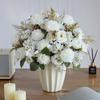 Artificial flower rose decora wedding bridal bouquet garden Valentine's Silk Peony Embroidered Ball Dried Flower Vase Board Gift