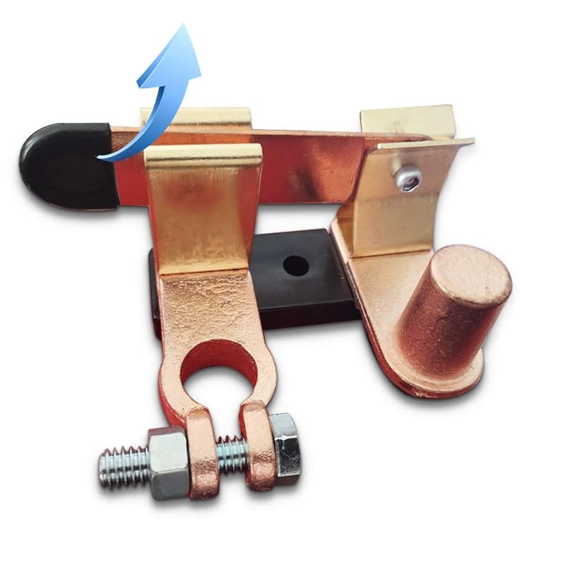 Top Post Knife Blade Master Switch 12V 24V Battery Disconnect Cut Off Shut Off for Auto Car RV-Marine Boat Truck Vehicle (Negative,Vertical) Top Post (Vertical)