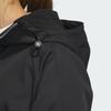 Adidas Casual Series Loose Water-Resistant Soft Woven Hooded Jacket Women Jackets Black Metallic-Silver JZ1587