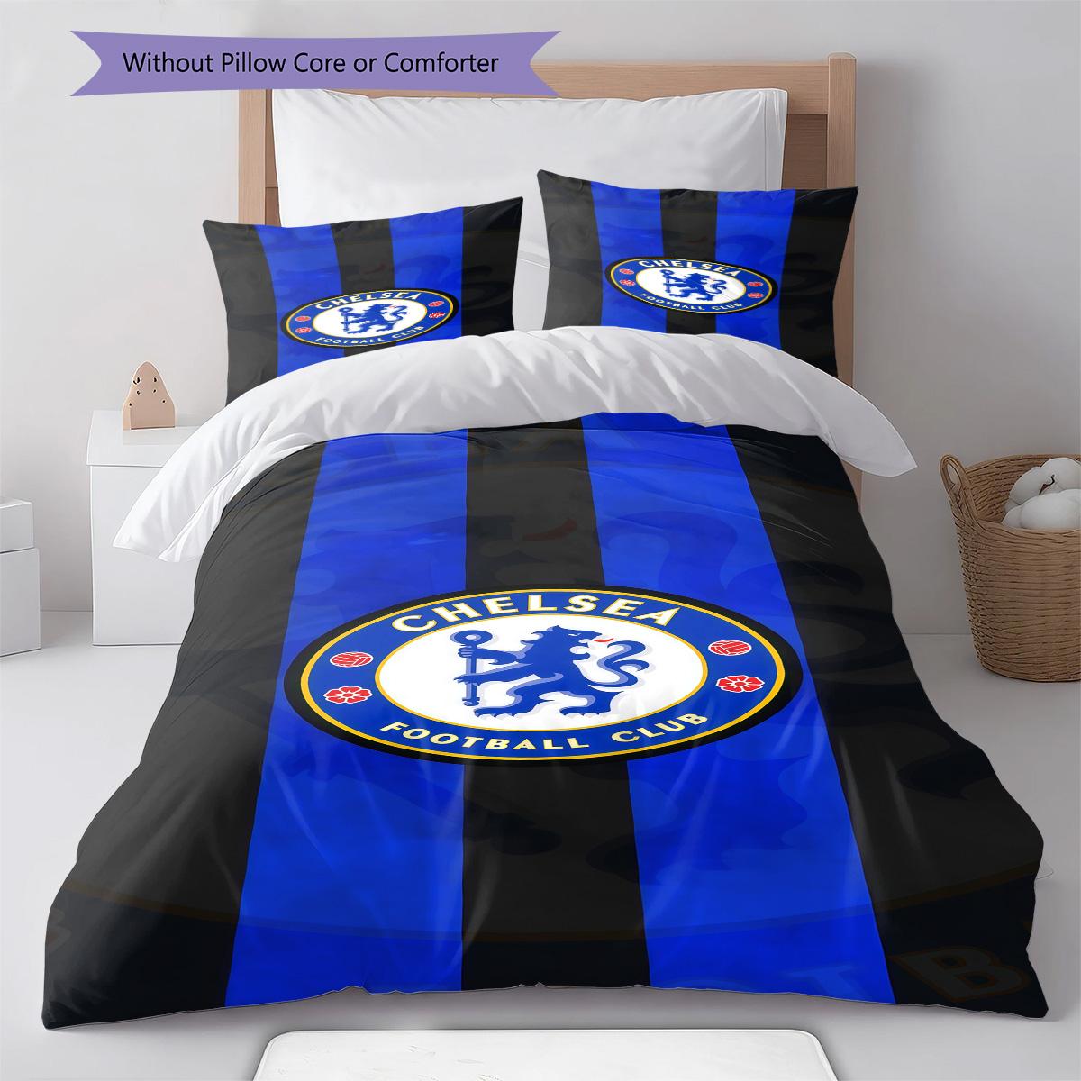 

Chelsea logo RugPattern Bedding Quilt Set Quilt Cover Pillowcase Home Decoration Birthday Gift (1 * duvet cover + 2 * pillowcase, without core) 135x200cm