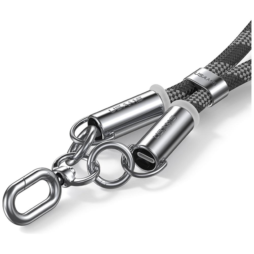 Usams SJ745 60W USB-C To USB-C Phone Lanyard with Charging Cable 1.2m Black