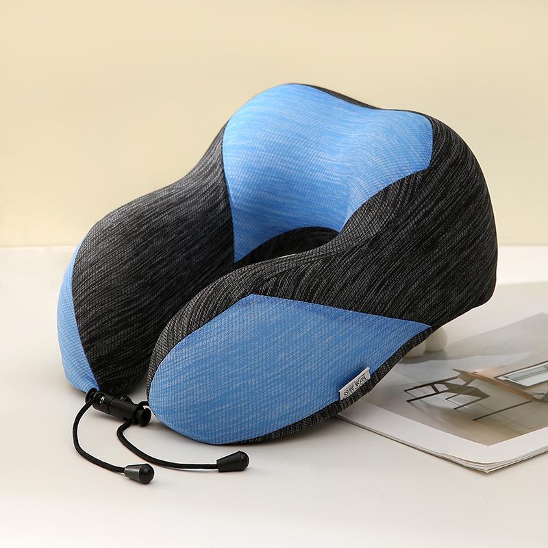 Office Nap Pillow Driving Travel Neck Cervical Pillow Rhombus Splicing Pillow синий