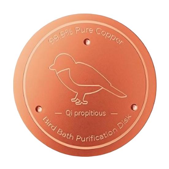 Bird Bath Copper Disk 0.8mm Thick Copper Cleaning Disk Birdbath Cleaner with Triple-Point Support for Physical Safe Clean Water Birdbath Bowl