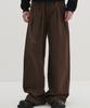 DNSR Belted Herringbone Pants Brown