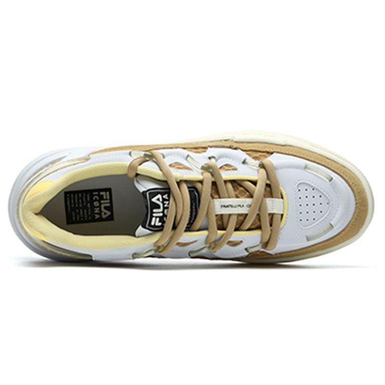 Fila Salto Comfortable Low-Top Retro Basketball Shoes Men Sneakers White Brown F12M141225FLW