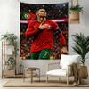 Dekoracja Ścienna Cristiano Ronaldo Gobelin Sztuka na Pamięć o Zwierzęciu Urodziny Wesele Tło Imprezowe Prezent Rodzinny
