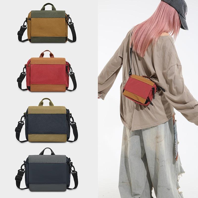 Einschulter-Umhängetasche, Lässige Mehrfarbige Damen-Tasche, Horizontale Quadratische Damen-Tasche