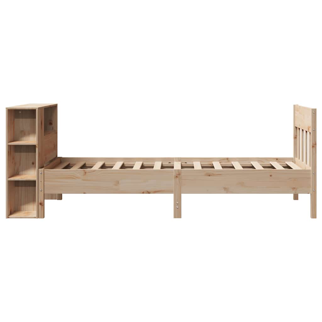Bookshelf Bed without Mattress 75 x 190 cm Solid Pine Wood