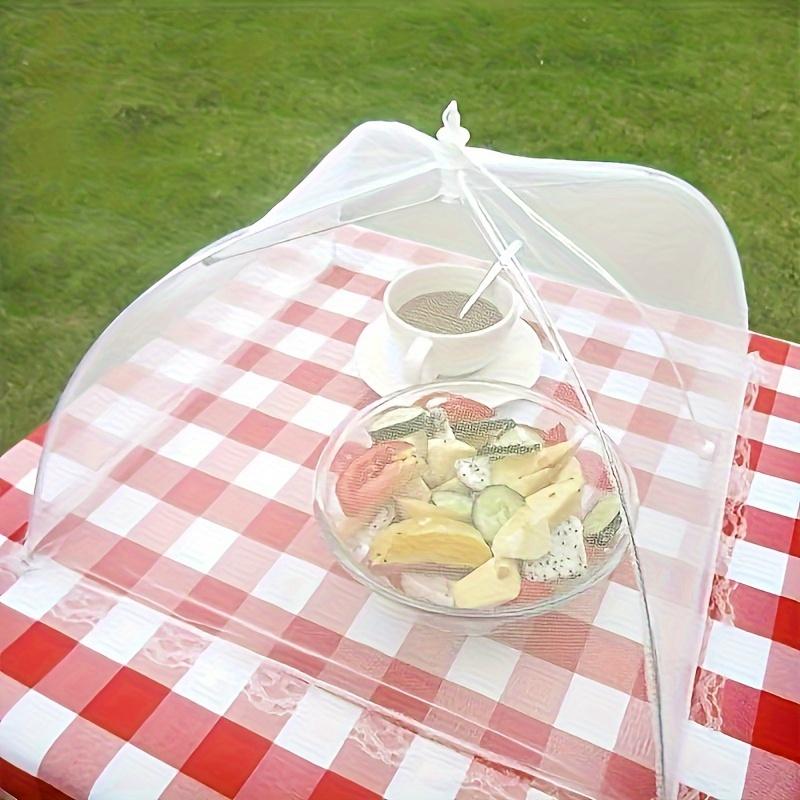 Mesh Food Cover for Plates,Folding Versatile Outdoor Dining Protector, Washable and Removable, Insect-Resistant for Camping and Restaurant Use