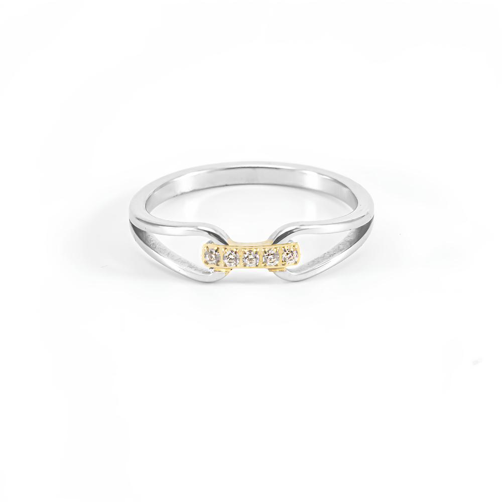 18K Gold Plated Stainless Steel Ring Minimalist Micro-Pave AAA+ Cubic Zirconia Jewelry for Women Men Trendy Gift for Her