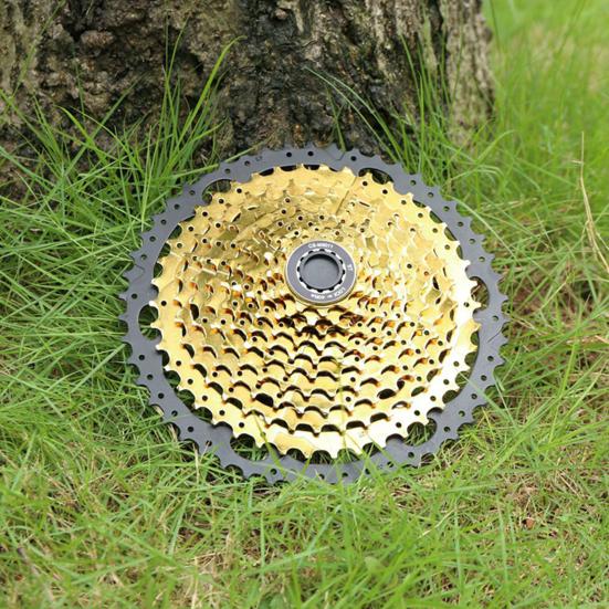 

Практическая тонкая обработка, антикоррозийная звездочка, 11 скоростей, 52T, маховик велосипеда для MTB A золотистый