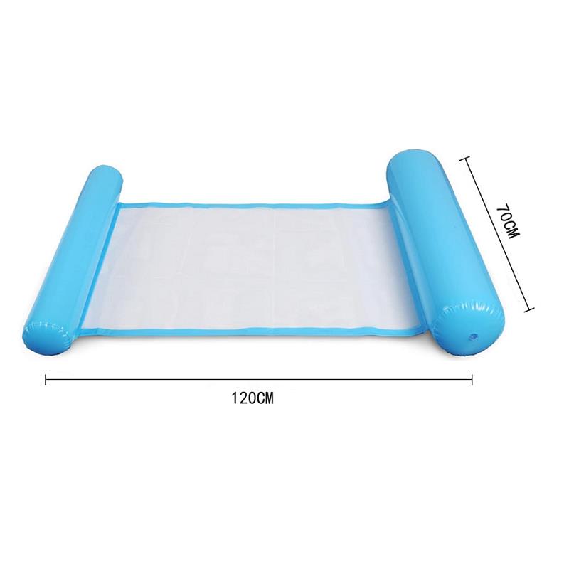 Water Hammock Swimming Mattress Inflatable Pool Deckchair with Net 120x70
