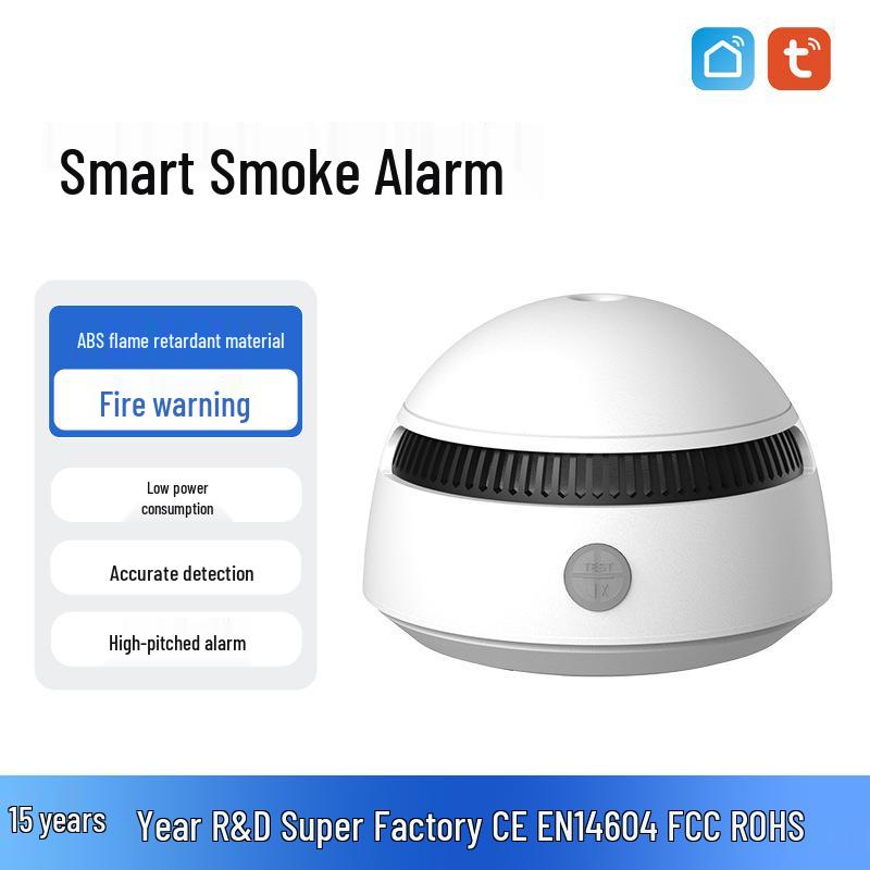 10-Year Lithium Battery Photoelectric Smoke Alarm with WiFi