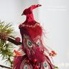 Feather Birds Christmas Peacock Ornaments Clip-On Faux Peacock Figurine  Home Party Decor