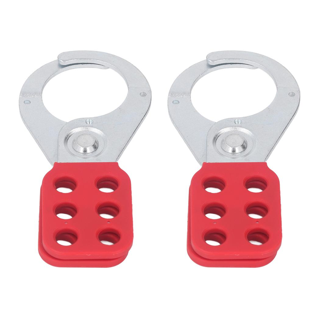 2PCS Safety Tag Out Hasp 1.5 Inch Industrial 6 Hole Galvanized Steel Lockout Hasp