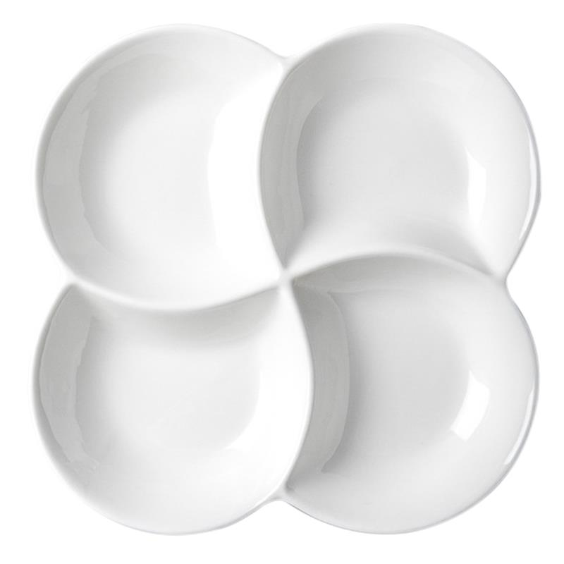 

Поднос для закусок Тарелка для фруктов Поднос для раздельных мисок для вечеринок Меламиновая еда Десертные тарелки для конфет Подносы Контейнер 26.6X26.6X3.4CM