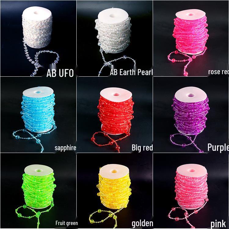 11mm UFO Acrylic Bead Chain for Wedding Aisle Runners & Ceiling Decorations
