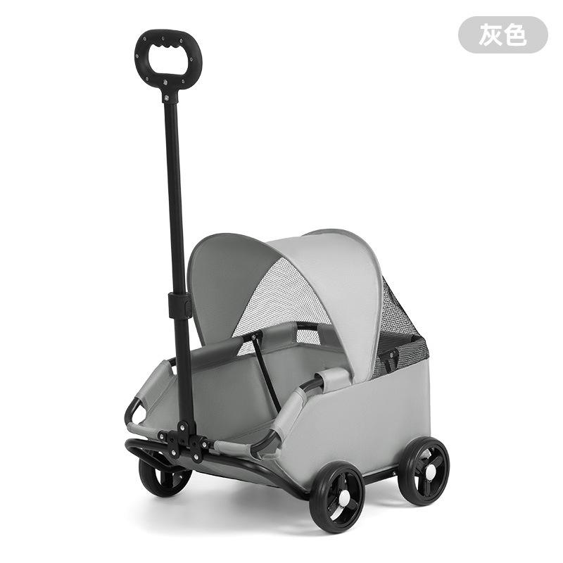 Kleiner Haustierkinderwagen für Hunde Katzen Teddybären Outdoor-Aktivitäten Leicht und faltbar Autozubehör